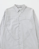 Cutoff heart shirt (gray)