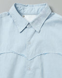 Cutoff heart shirt (blue)