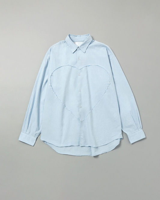 Cutoff heart shirt (blue)
