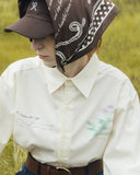 Flower sketch shirt